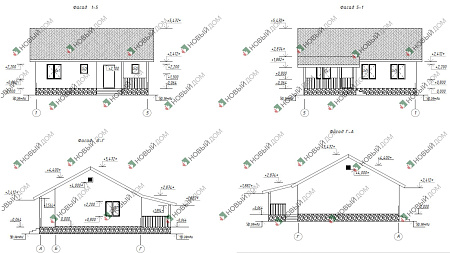 Одноэтажный дом «Форестер» 71 м2 с террасой