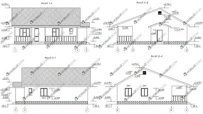 Одноэтажный дом «Смол» 108 м2 с террасой