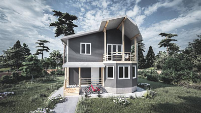 Двухэтажный дом «Аскер» 73 м2